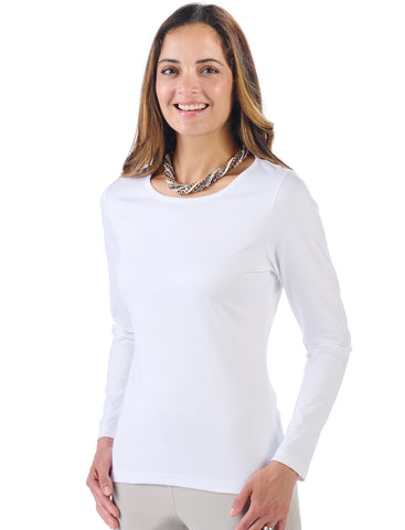 Pima Cotton T Shirt - Patricia in White by Artisan Route